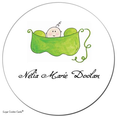 Sugar Cookie Gift Stickers - Pea Pod